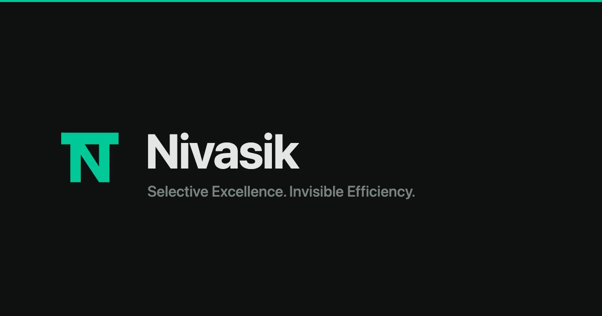 The Nivasik share card: the mark, the name and the tagline on a dark ground